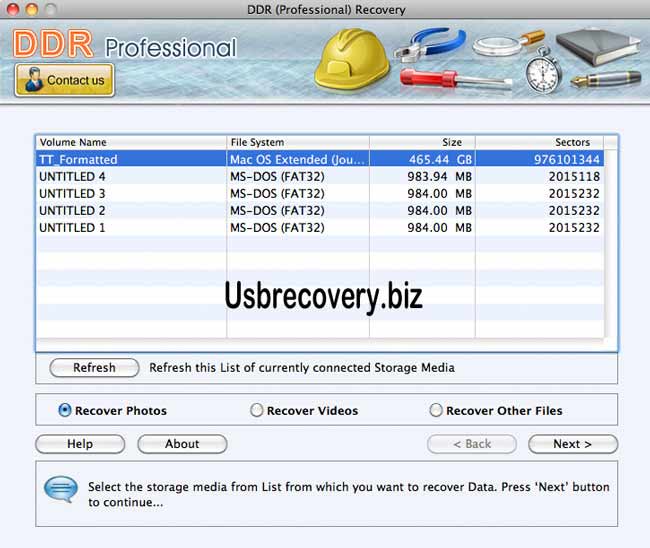 Screenshot of Professional Data Recovery Software Mac