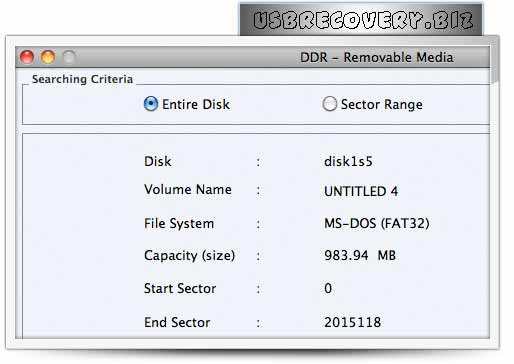 Screenshot of Mac USB Media Recovery