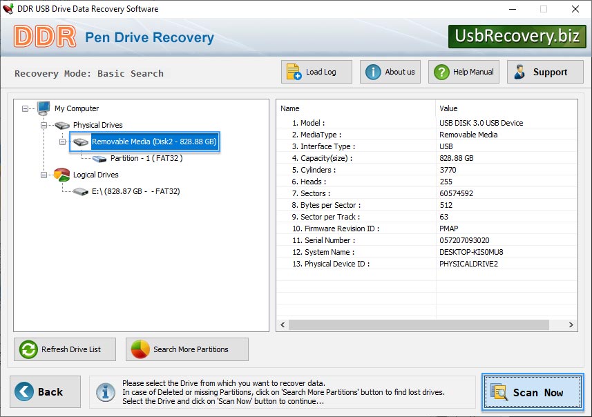 USB Recovery Software Screenshots