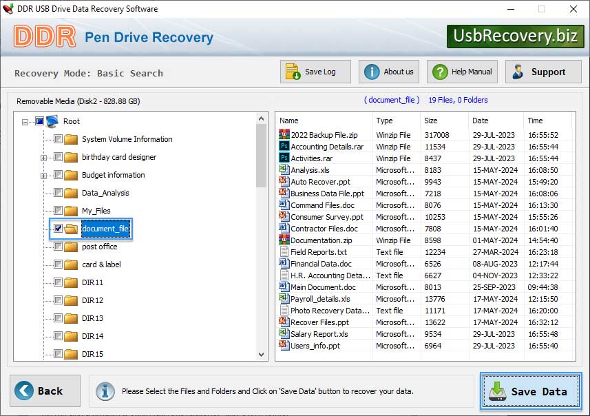 USB Recovery Software Screenshots