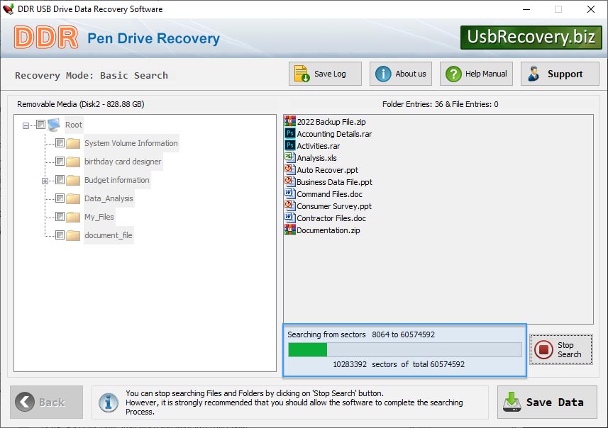 USB Recovery Software Screenshots